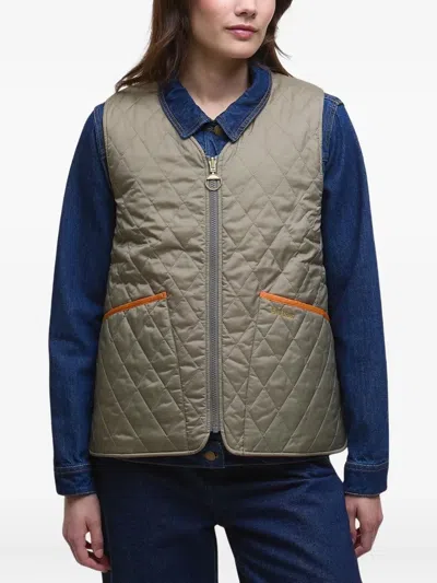 Barbour Quilted Vest In Green