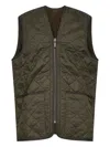Barbour Sleevelees Quilted Jacket Polarquilt Waist In Green