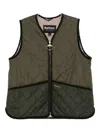 Barbour Quilted Borg-lined Vest In Green