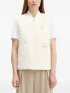 Barbour Quilted Zip-front Gilet In Neutral