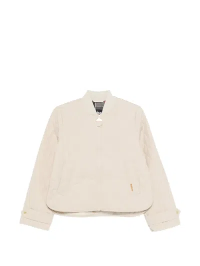 Barbour Quilted Zip-up Jacket In Neutral