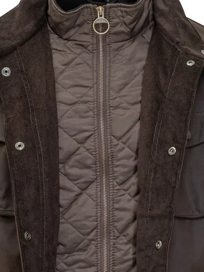 Barbour Quilted Zip-front Vest With Front Pockets In Rustic Classic