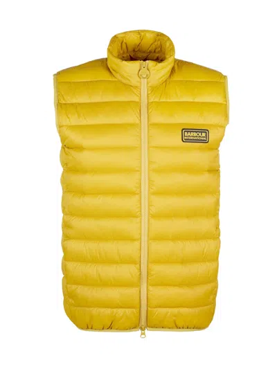 Barbour Racer Reed Gilet Vest In Yellow