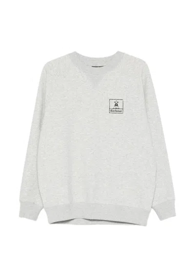 Barbour Raglan-sleeve Sweater In Grey Melange Effect In Gray
