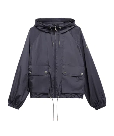 Barbour Rain Anorak Jacket In Black