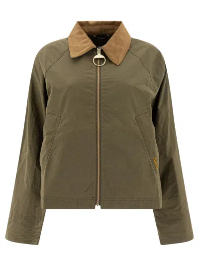Barbour Catlin Waterproof Cotton Jacket In Green