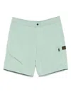 Barbour Raised Logo Shorts In Green