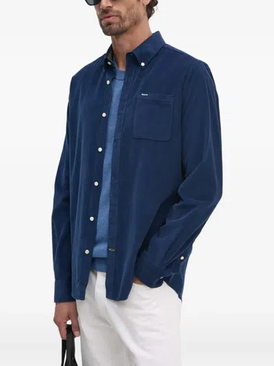 Barbour Ramsey Pocket Corduroy Shirt In Blue