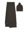 Barbour Ramside Beanie And Scarf Gift Set In Brown