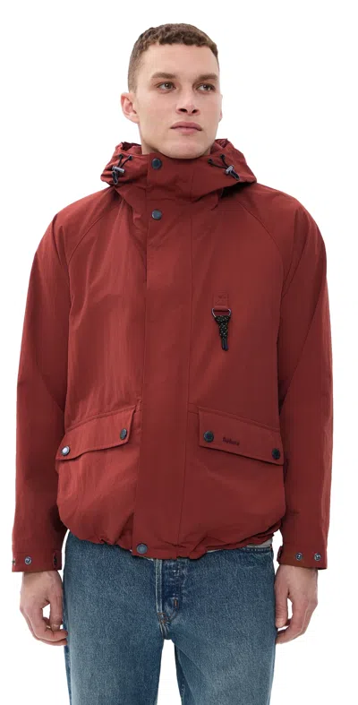 Barbour Re-engineered Showerproof Jacket Fired Brick In Brown