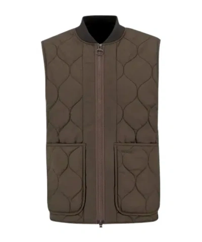 Barbour Re-engineered Utility Liddesdale Gilet In Brown
