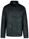 Barbour Reelin Waxed Jacket In Navy