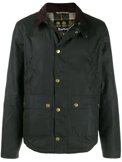 Barbour Ashby Waxed Cotton Jacket In Green