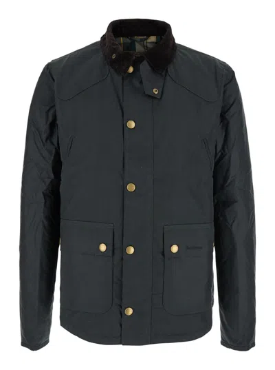 Barbour Reelin Wax Jacket Aw25 Wax Cot Outw In Black