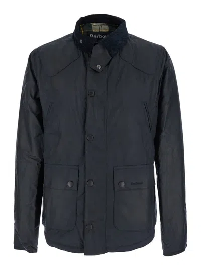 Barbour Reelin Wax Jacket Aw25 Wax Cot Outw In Black