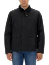 Barbour Reelin Wax Jacket In Black