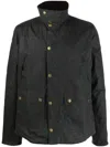 Barbour Reelin Wax Jacket In Black