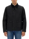 Barbour Men's Reelin Waxed Cotton Jacket In Blue