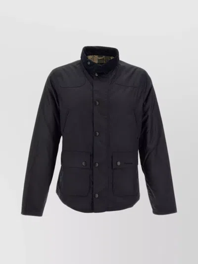 Barbour "reelin Wax" Men's Jacket In Black