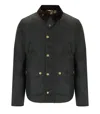 Barbour Greeb Waxed Cotton Quilted Jacket In Gray