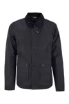 Barbour Standing Collar Casual Jacket In Black
