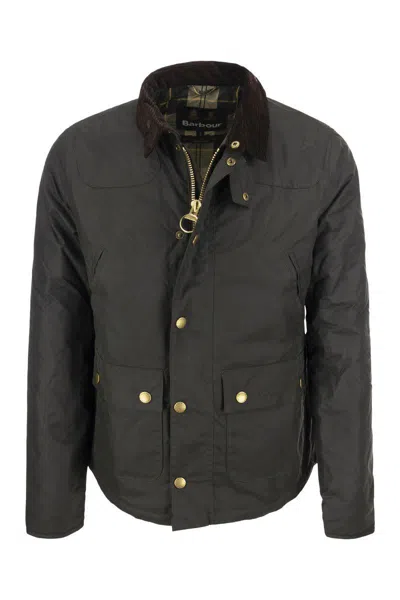 Barbour Reelin Wax Jacket In Sage