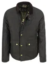 Barbour Reelin Waxed Cotton Jacket In Sage