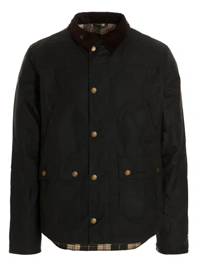 Barbour Reeline Puffer Jackets Green In Black