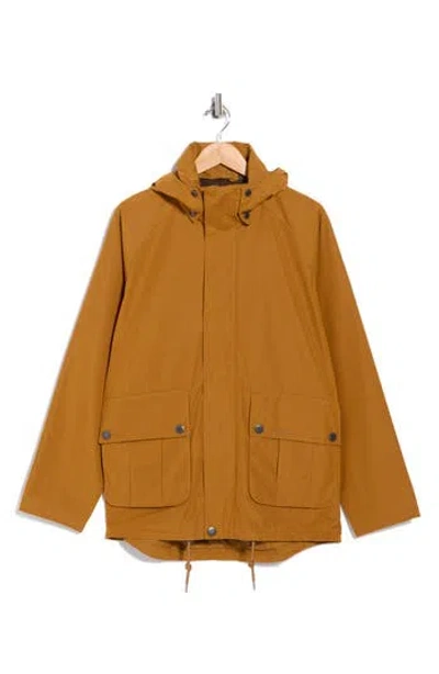 Barbour Re-engineered Hooded Water Resistant Jacket In Brown
