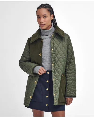 Barbour Reeth Womens Quilted Jacket In Green
