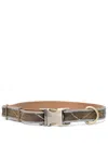 Barbour Reflective-effect Tartan Dog Collar In Brown