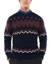 Barbour Regis Fair Isle Wool Sweater In Blue