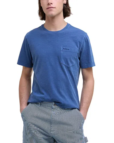 Barbour Regular Fit Pigment Dyed Pocket Tee In Blue