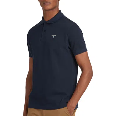 Barbour Regular Fit Tartan Piqué Polo In Blue