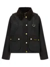 Barbour Reighton Waxed Cotton Jacket In Black