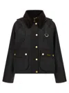 Barbour Reighton Waxed Cotton Jacket In Green