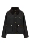 Barbour Reighton Waxed Cotton Jacket In Green