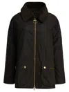 Barbour Green Allerstone Jacket Frontal Zip Closure In Green