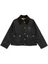 Barbour Reighton Wax Cotton Jacket In Black