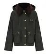 Barbour Reighton Spey Hooded Corduroy-collar Jacket In Green