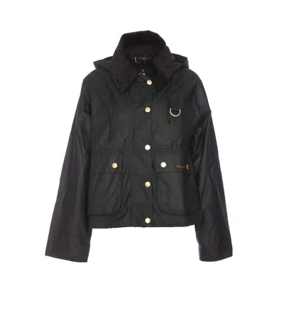 Barbour Reighton Wax Jacket In Black
