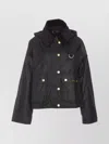 Barbour Reighton Spey Waxed Jacket In Black