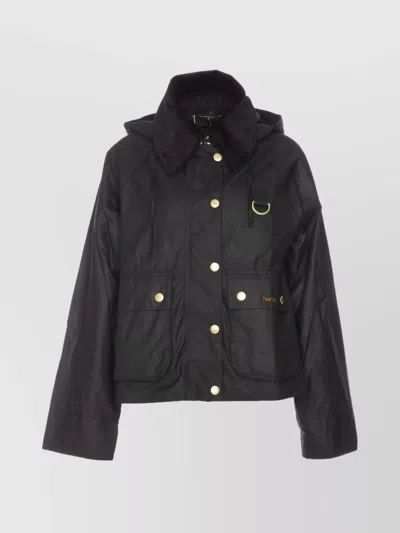 BARBOUR REIGHTON WAX JACKET CORDUROY COLLAR