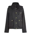 Barbour Reighton Spey Olive Green Waxed Cotton Jacket In Black