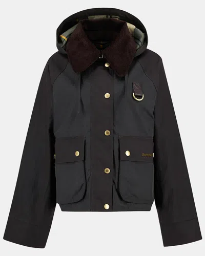 Barbour Reighton Womens Wax Jacket In Black