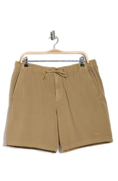 Barbour Relaxed Fit Cotton Oxford Cloth Drawstring Chino Shorts In Brown