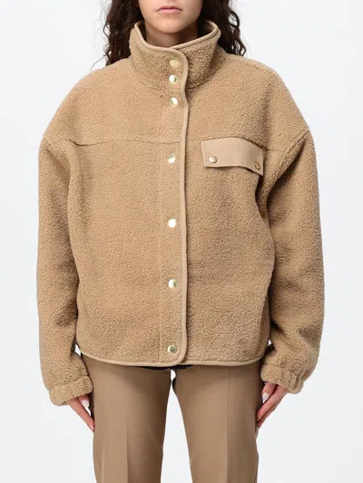 Barbour Relaxed Fit Fleece Jacket In Recycled Polyester With High Neck In Beige