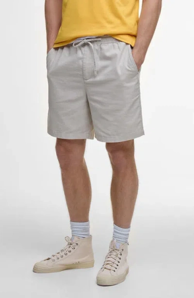 BARBOUR BARBOUR RELAXED FIT LINEN & COTTON DRAWSTRING SHORTS