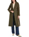 Barbour Reva Wool-blend Military Coat In Green
