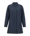 Barbour Babbity Reversible Waterproof Coat In Blue